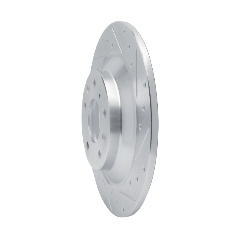 Mazda MX-30 Brake Rotor (1) - Rear Right - R1 Concepts - Drilled & Slotted - Silver - `13-`25